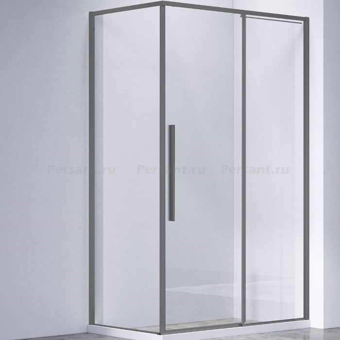 Душевой уголок Vincea Slim-N 110x80 VSR-4SN8011CLGM вороненая сталь, стекло прозрачное