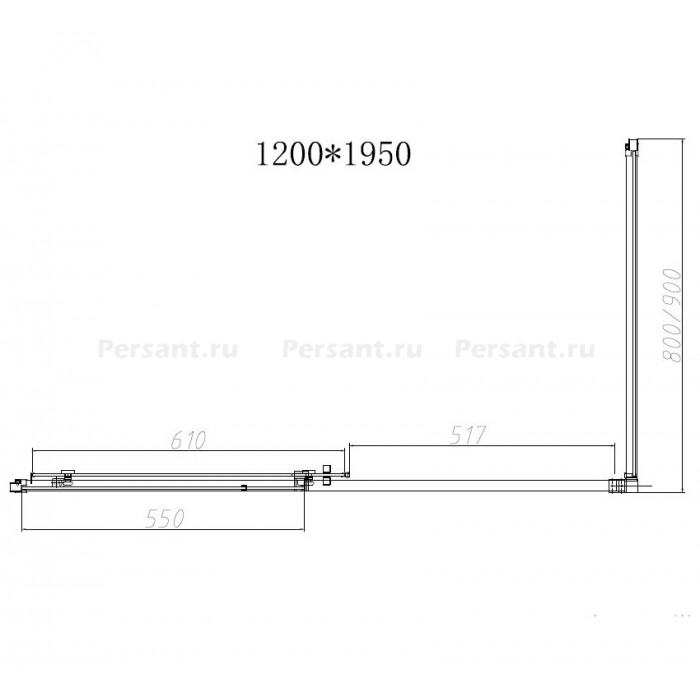 Душевой уголок Vincea Slim-N 120x90 VSR-4SN9012CL профиль хром, стекло прозрачное