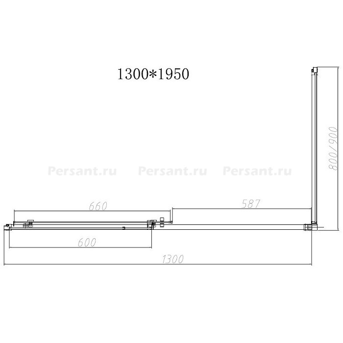 Душевой уголок Vincea Slim-N 130x80 VSR-4SN8013CLB профиль черный, стекло прозрачное
