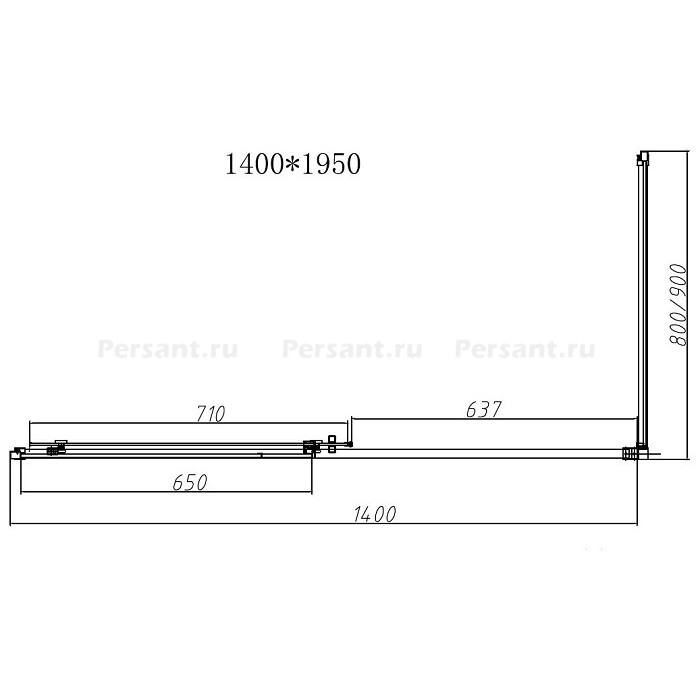 Душевой уголок Vincea Slim-N 140x80 VSR-4SN8014CL профиль хром, стекло прозрачное