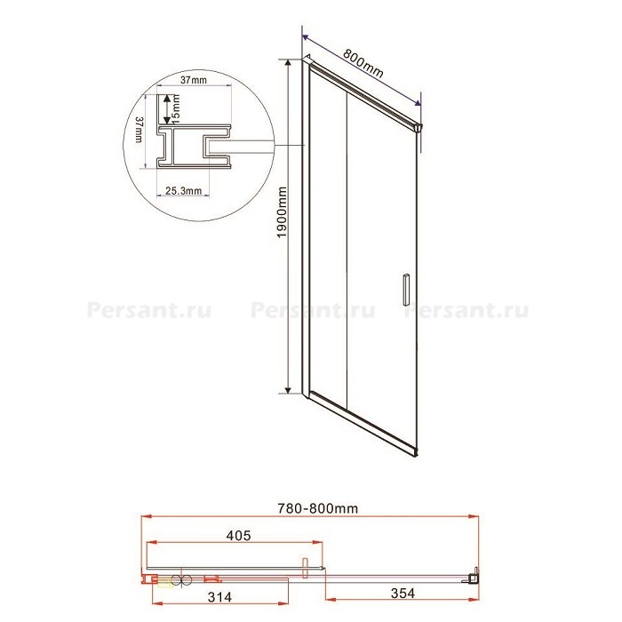Душевой уголок Vincea Garda 100x80 VSS-1G8010CH профиль хром, стекло шиншилла