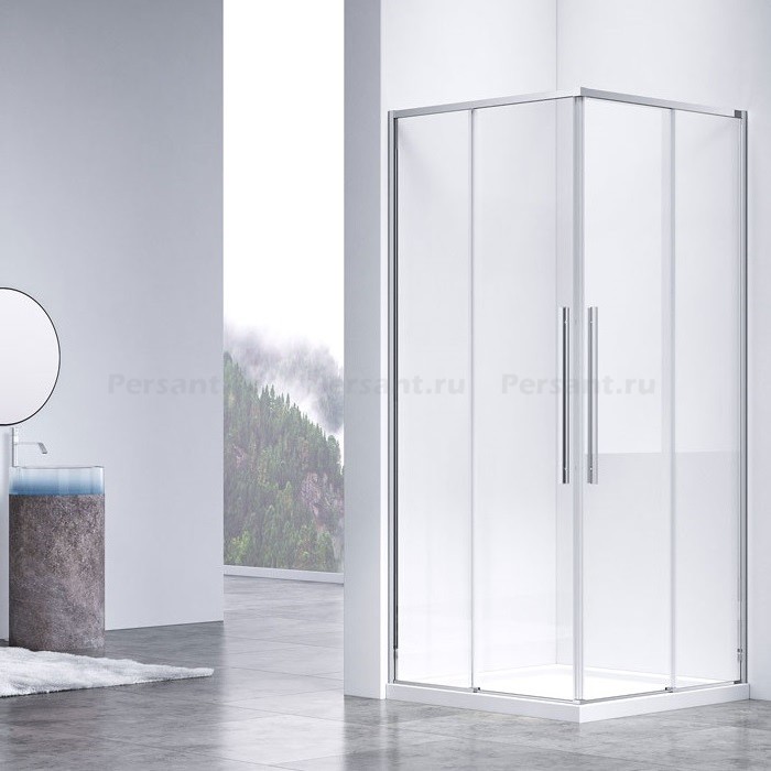 Душевой уголок Vincea Slim-N 100x80 VSS-4SN8010CL профиль хром, стекло прозрачное