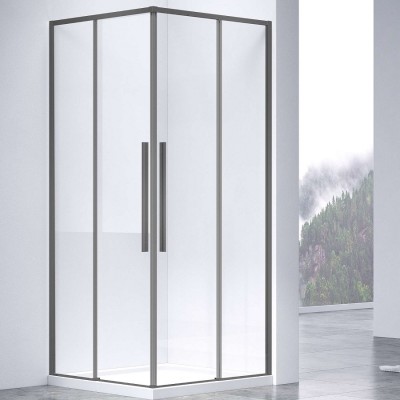 Душевой уголок Vincea Slim-N 90x90 VSS-4SN900CLGM вороненая сталь, стекло прозрачное