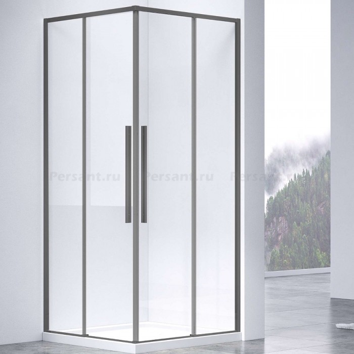 Душевой уголок Vincea Slim-N 100x80 VSS-4SN8010CLGM вороненая сталь, стекло прозрачное