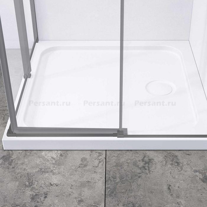 Душевой уголок Vincea Slim-N 100x80 VSS-4SN8010CLGM вороненая сталь, стекло прозрачное