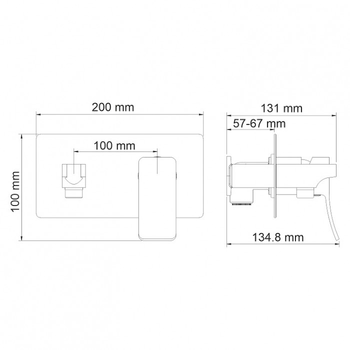 Гигиенический душ со смесителем WasserKRAFT Aller 10638 хром