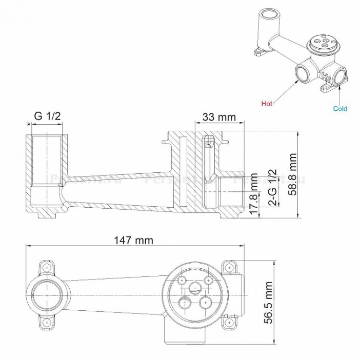 Гигиенический душ со смесителем WasserKRAFT Aller 10638 хром