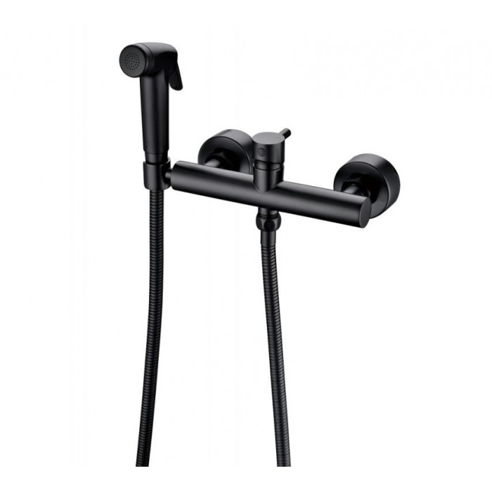 Гигиенический душ со смесителем Bravat D9141BW-RUS черный матовый