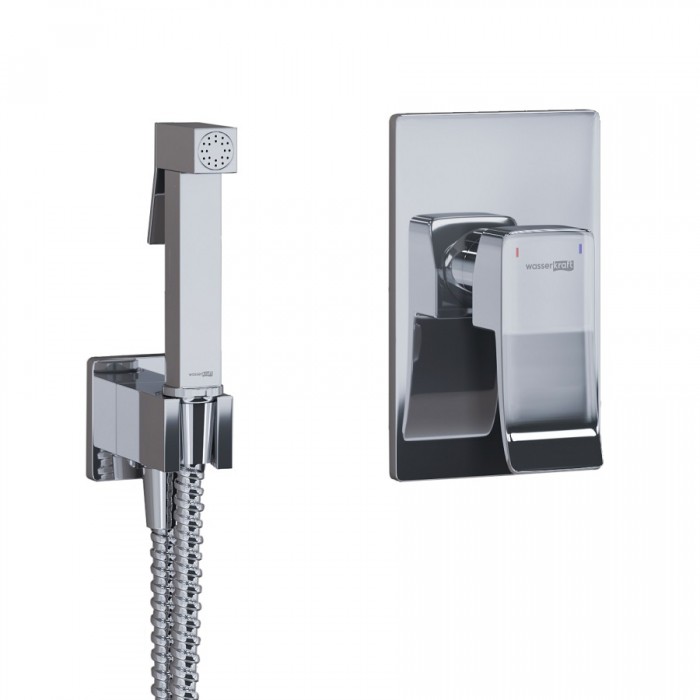 Гигиенический душ со смесителем WasserKRAFT Aller A106157 хром