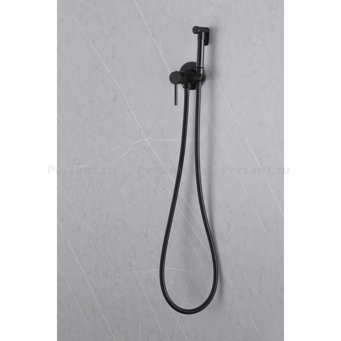 Гигиенический душ со смесителем ABBER Wasser Kreis AF8125B черный