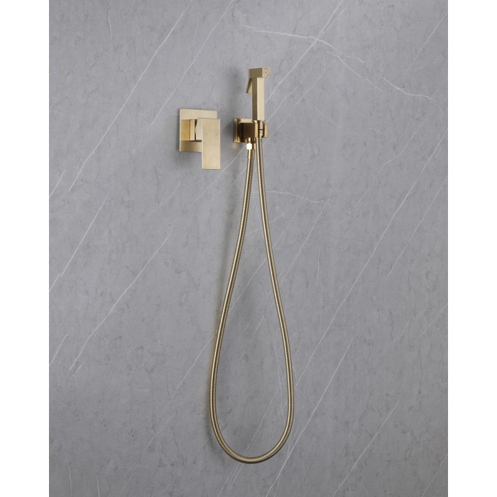Гигиенический душ со смесителем ABBER Daheim AF8225G золото матовое