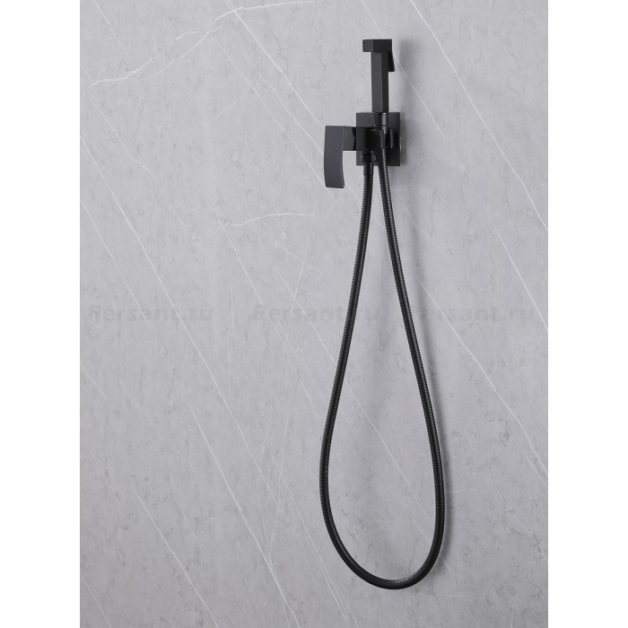 Гигиенический душ со смесителем ABBER Wasserfall AF8625B черный матовый
