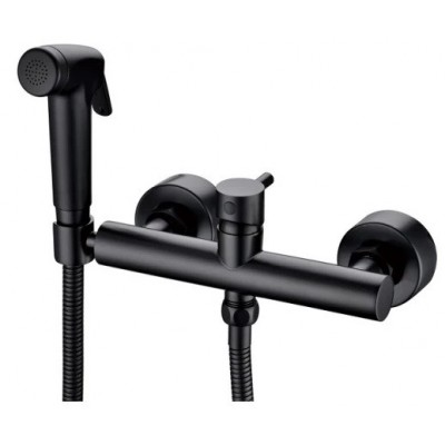 Гигиенический душ со смесителем Bravat D9141BW-RUS черный матовый