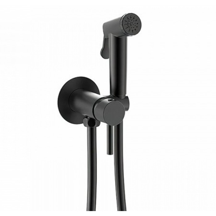 Гигиенический душ со смесителем Bravat D9151BW-ENG черный матовый