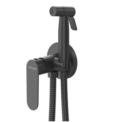 Гигиенический душ со смесителем Cezares Stylus черный STYLUS-DIF-NOP
