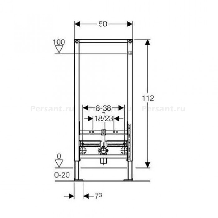 Инсталляция для биде GEBERIT Duofix h112 111.520.00.1