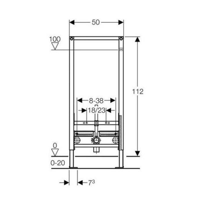 Инсталляция для биде GEBERIT Duofix h112 111.520.00.1