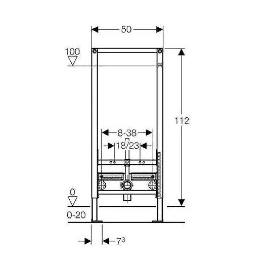 Инсталляция для биде GEBERIT Duofix h112 111.520.00.1