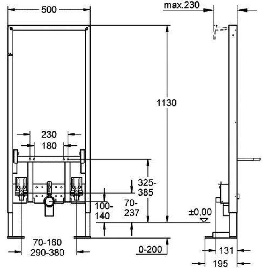 Инсталляция для биде Grohe Rapid SL 38581001