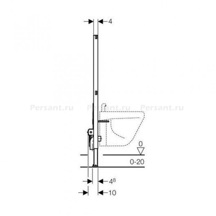 Инсталляция для биде GEBERIT Duofix h112 111.520.00.1