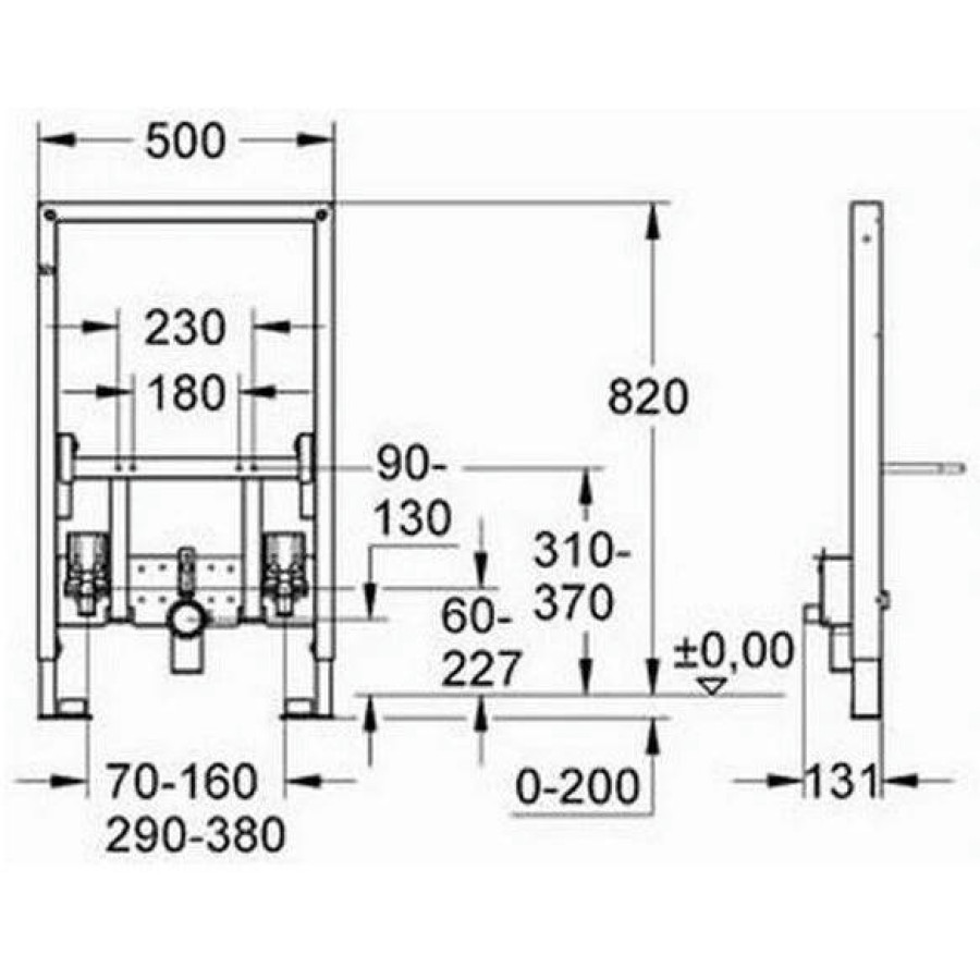 Инсталляция для биде Grohe Rapid SL 38543000