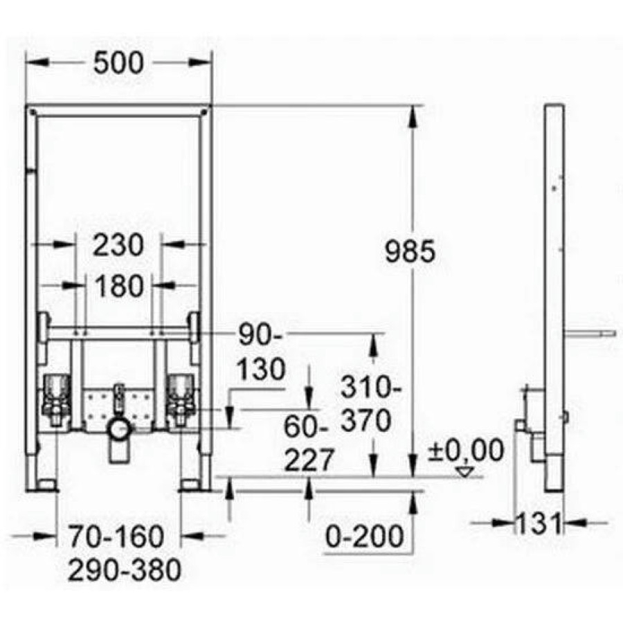 Инсталляция для биде Grohe Rapid SL 38545000