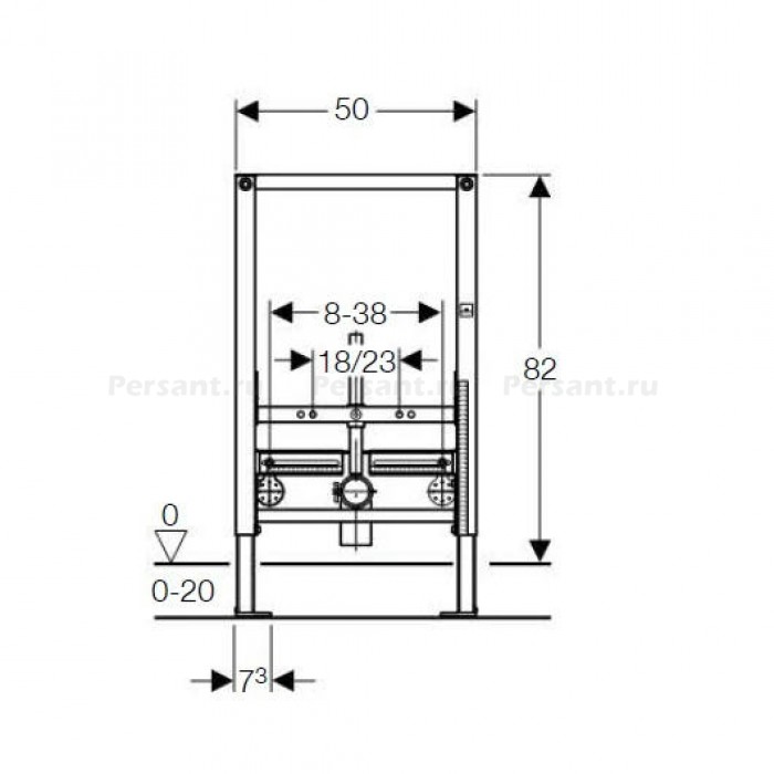 Инсталляция для биде GEBERIT Duofix h82 111.524.00.1
