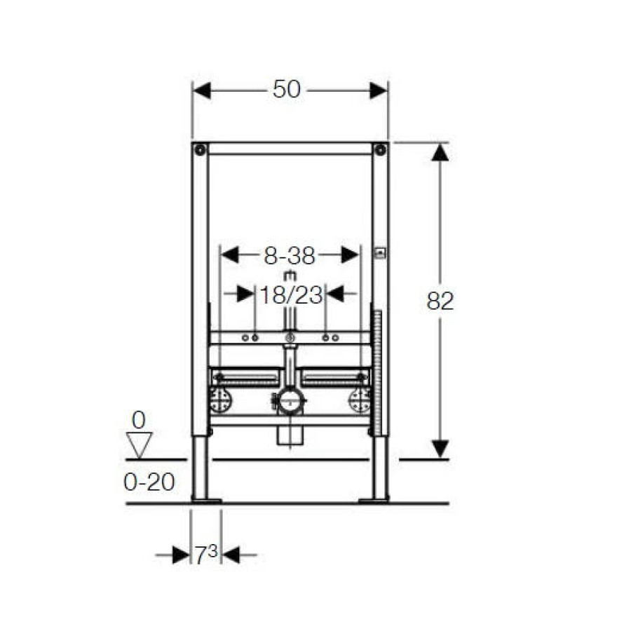 Инсталляция для биде GEBERIT Duofix h82 111.524.00.1