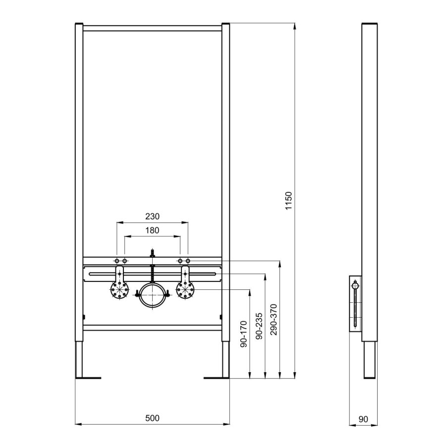 Инсталляция для биде Aquatek Standart 50 INSB-0000001