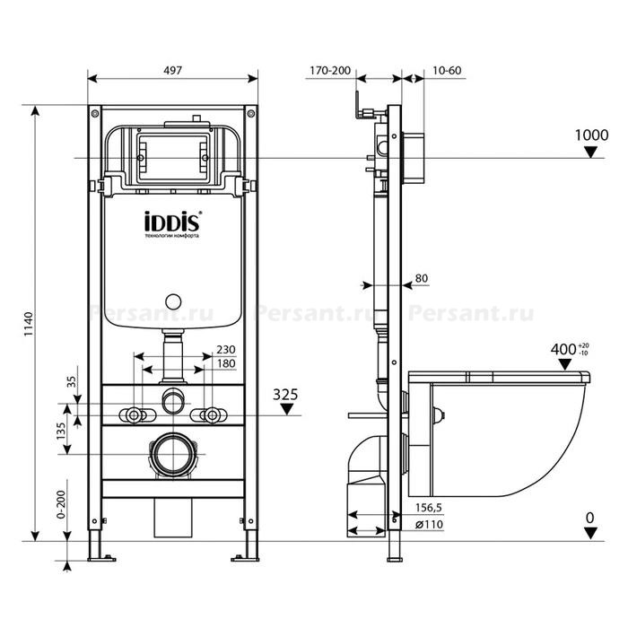 Инсталляция для унитаза IDDIS Profix PRO0000i32