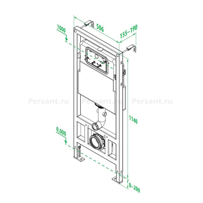 Инсталляция для унитаза IDDIS Neofix NEO0000I32 рама из нержавеющей стали