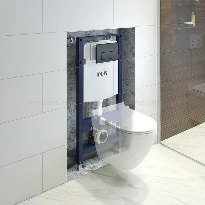 Инсталляция для унитаза Iddis Optima Home OPH00MBi32K с черной матовой клавишей смыва