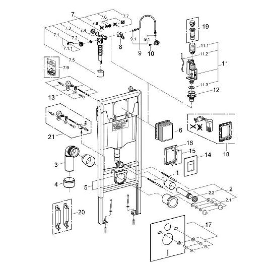 Инсталляция Grohe Rapid SL 38775001 (4 в 1 в сборе)