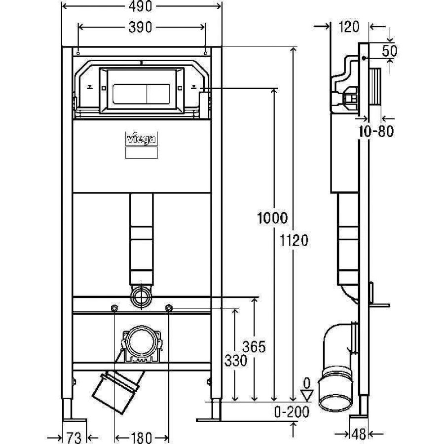 Инсталляция Viega Prevista Dry 792824