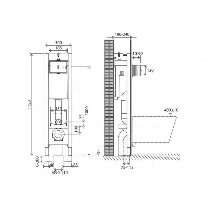 Инсталляция для унитазов BelBagno BB003-30