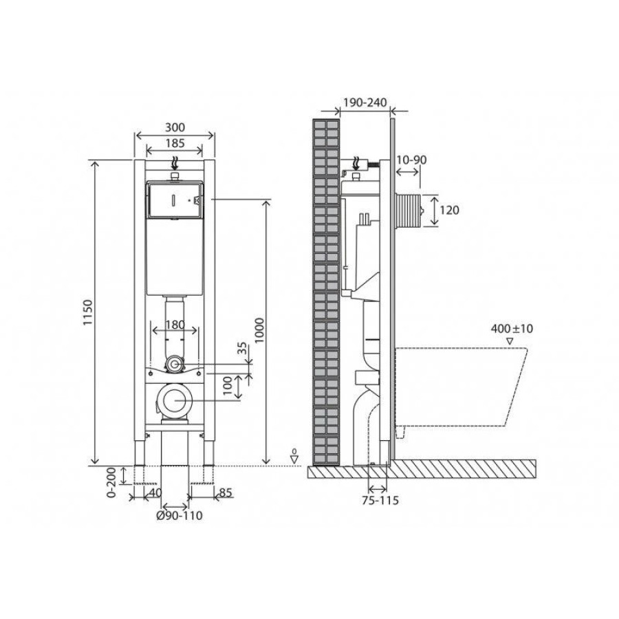 Инсталляция для унитазов BelBagno BB003-30