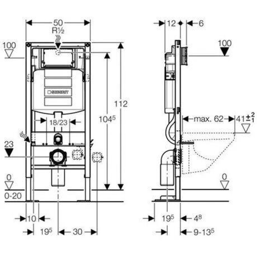 Инсталляция для унитаза GEBERIT Duofix UP320 111.333.00.5