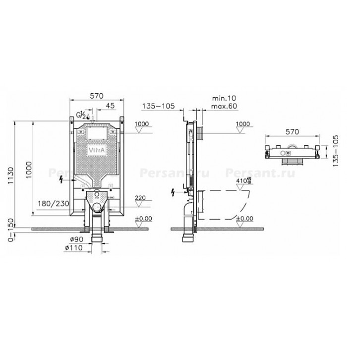 Инсталляция для унитаза VitrA V8 768-5800-01