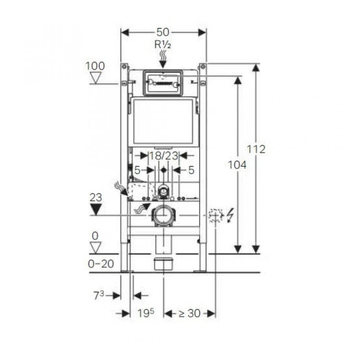 Инсталляция для унитаза GEBERIT Duofix Basic UP100 111.153.00.1