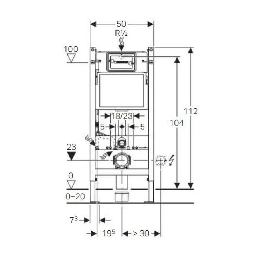 Инсталляция для унитаза GEBERIT Duofix Basic UP100 111.153.00.1