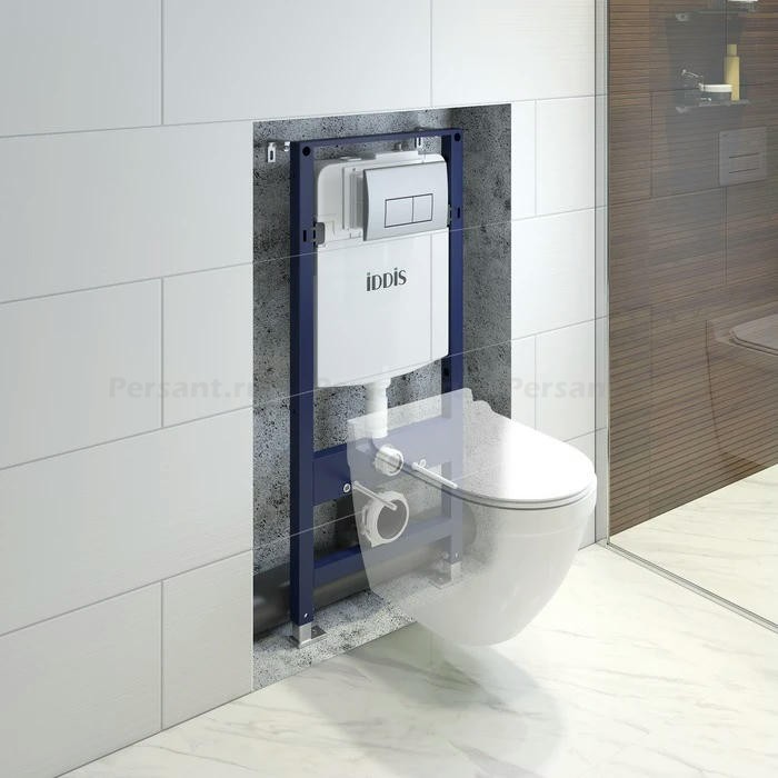 Инсталляция для унитаза Iddis Optima Home OPH00GCi32K с клавишей смыва хром