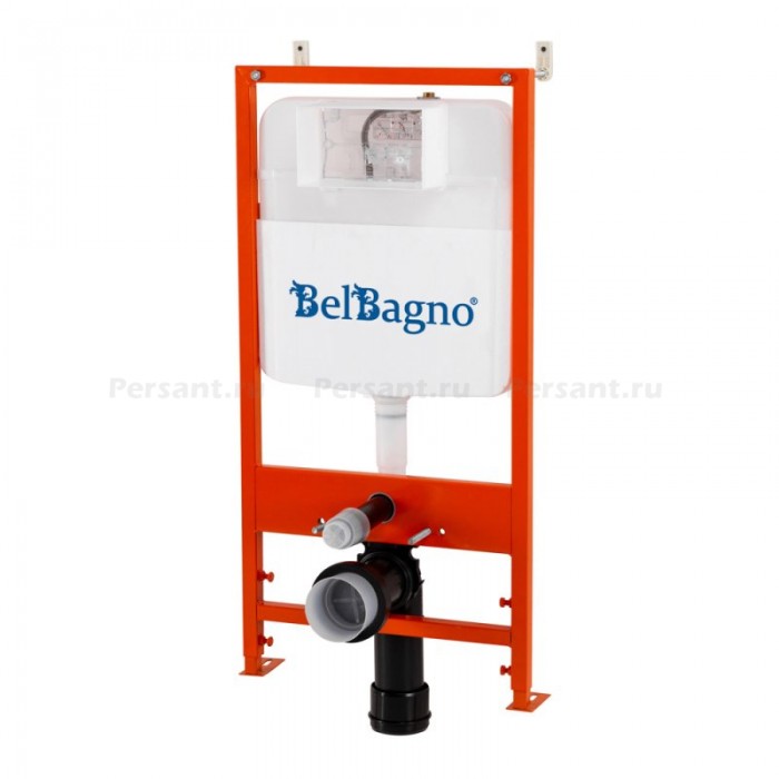 Инсталляция для унитаза BelBagno BB026/BB042BL с белой клавишей смыва