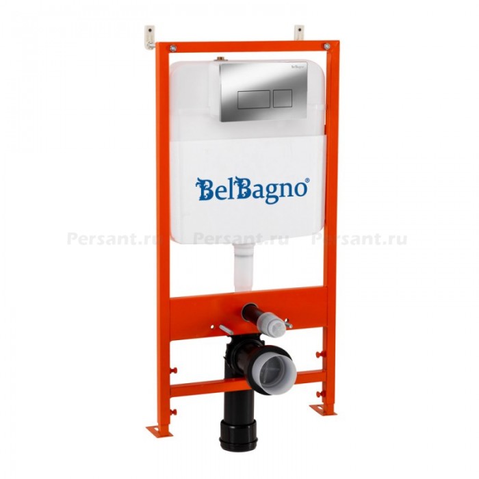 Инсталляция для унитаза BelBagno BB026/BB041CR с клавишей смыва хром