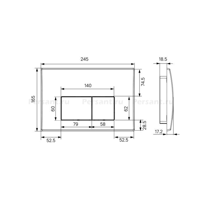 Инсталляция для унитаза Iddis Optima Home OPH00GCi32K с клавишей смыва хром