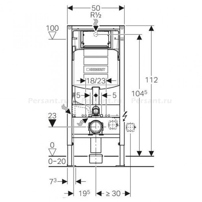 Инсталляция для унитаза Geberit Duofix UP320 111.300.00.5