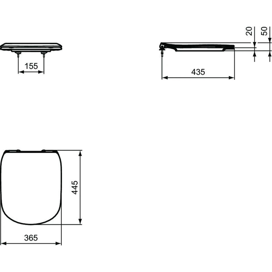 Комплект унитаз с инсталляцией Ideal Standard Tesi AquaBlade R029901 с кнопкой смыва, с крышкой-сиденьем