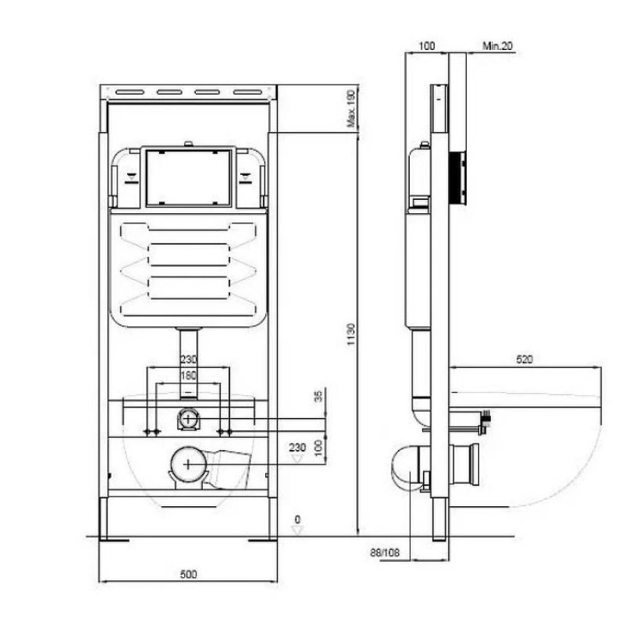 Унитаз с инсталляцией Set AQUATEK ЕВРОПА Easy Fix