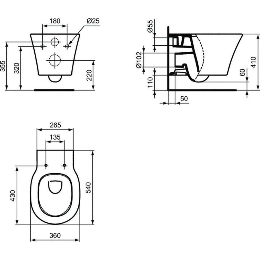 Комплект Ideal Standard Connect Air P212101