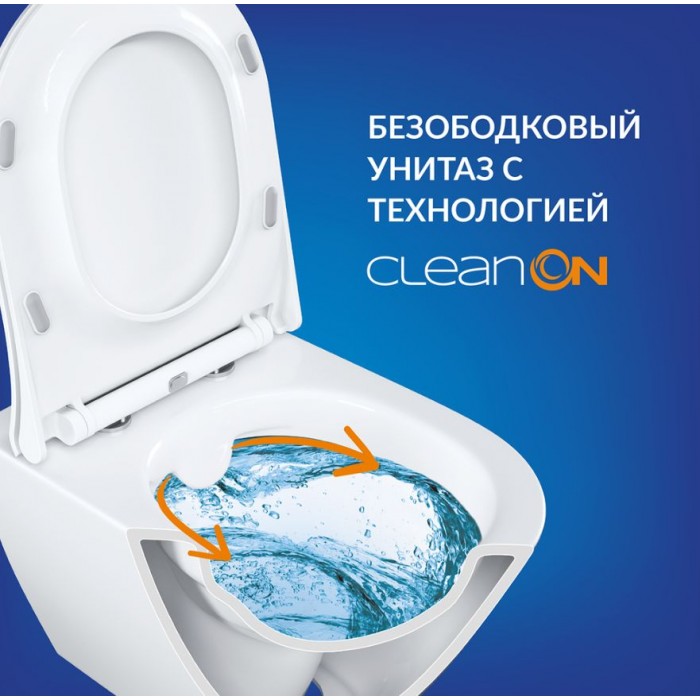 Комплект унитаза с инсталяцией и кнопкой смыва Cersanit Parva CO DPL EO 64229 безободковый с сиденьем микролифт