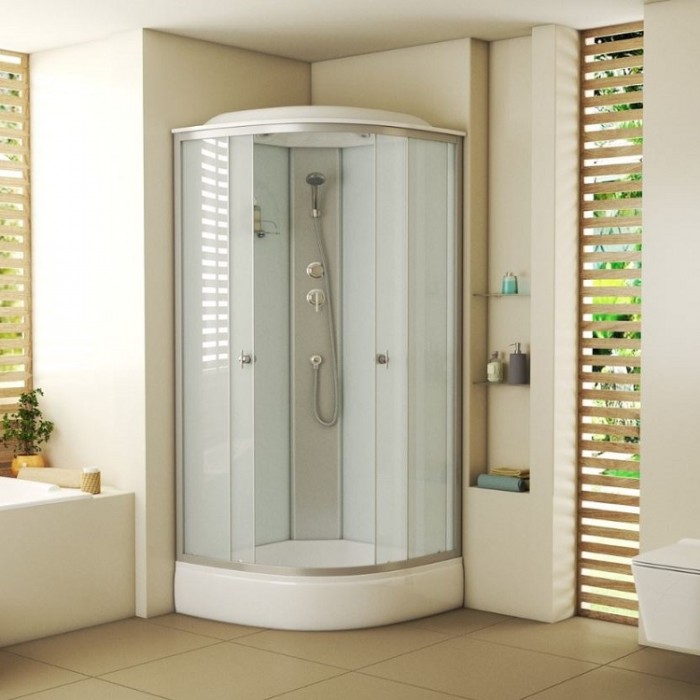 Душевая кабина Niagara Eco E90/26/MT (90х90х215) средний поддон, стекло матовое